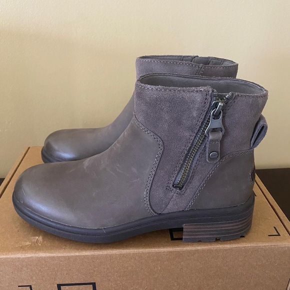 UGG Shoes - UGG HARRISON ZIP WOMENS LEATHER ZIP UP ANKLE BOOTS